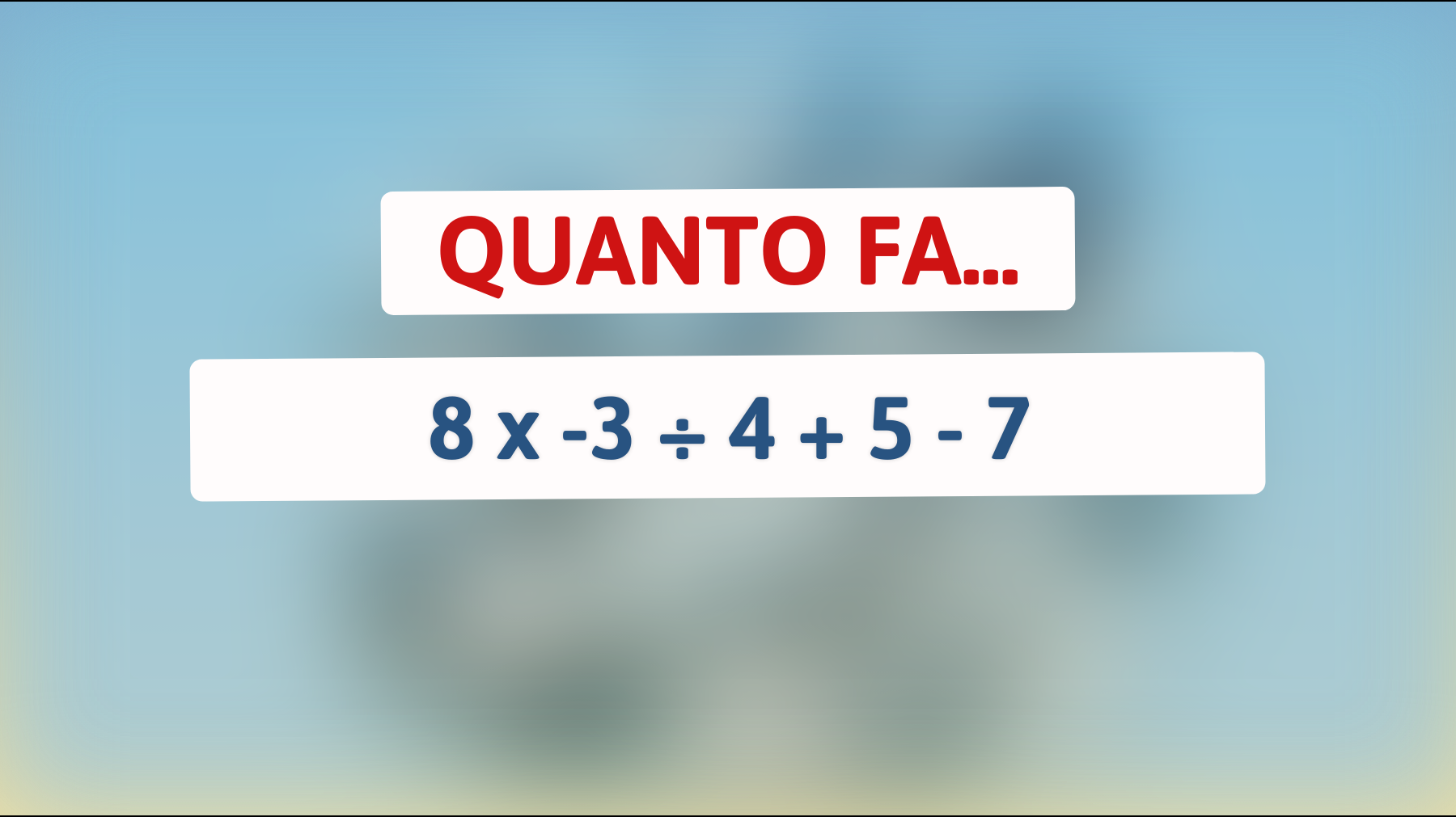 Scopri se sei un vero genio risolvendo questo semplice indovinello matematico: solo il 2% riesce a trovare la risposta giusta!"